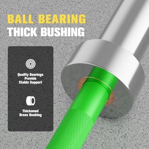 RitFit 7FT Olympic Barbell for Strength and Weightlifting Training - 2 Inch Olympic Bar for Squat, Deadlift, Bench Press