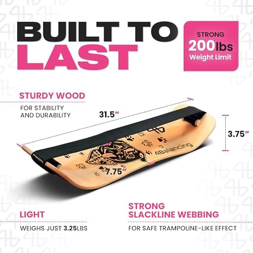 Balance Board for Kids - Wooden Wobble Board - Coordination Training - Perfect for Skateboard, Snowboard, Football, Socc