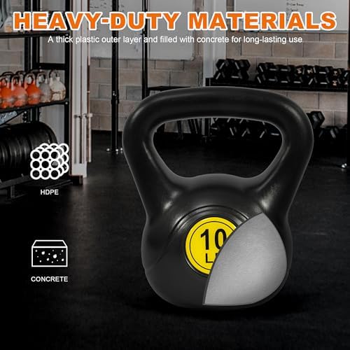 Fitvids 3-Piece Kettlebell Exercise Set for Fitness Lovers, 5 lbs, 10 lbs, 15 lbs Fitvids 4-Piece Kettlebell Weight Set