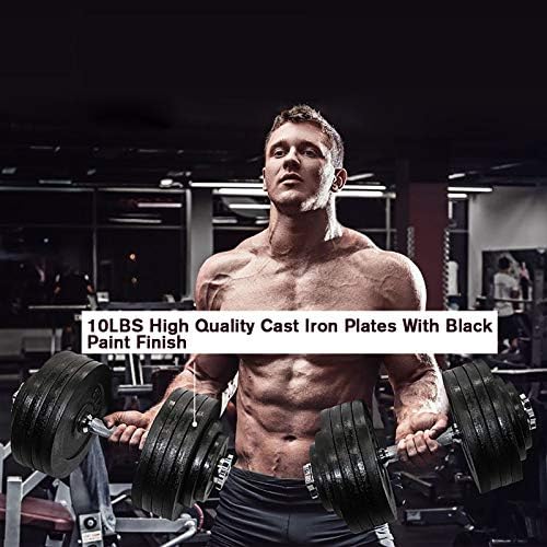 For Dumbbell and Barbell Lovers - Cast Iron Weight Plate Set (1.25lb, |5lb, 5lb, 10lb) Ideal for Strength Training and