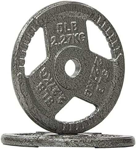 Fitvids Cast Iron Weight Plates for Strength Training and Weightlifting - Home Gym Essential | Fitvids Cast Iron 1-Inch