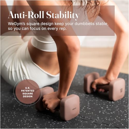 SafeGrip Square Dumbbells Anti Slip Handles for Home Workouts | WeGym SafeGrip Square Dumbbells Stable Design Prevents