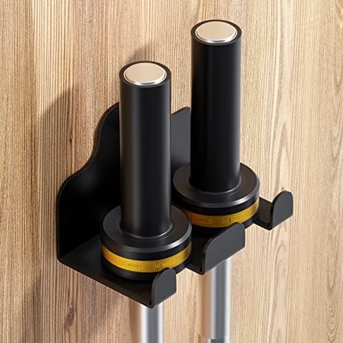 Olympic Barbell Hanger, Garage Gym Bar Wall Rack, Space Saving Home Gym Accessory