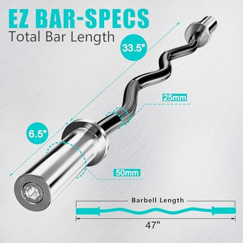 Olympic Barbell for Weightlifting 700LB, Fitness Buffs, Home Gym, Strength Training, 9'9" Long