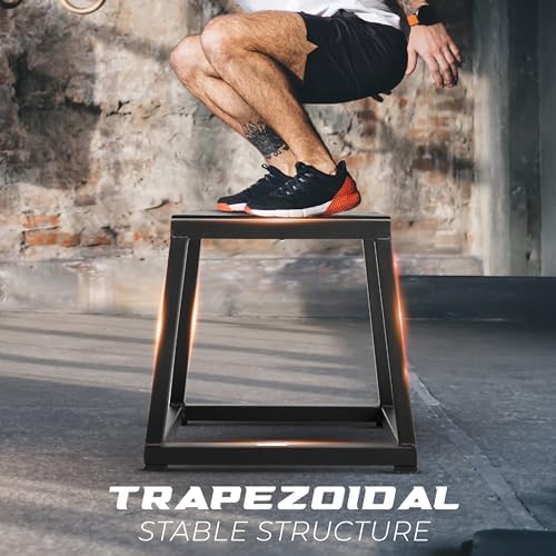 High Capacity Metal Plyometric Box for Home Gym Workouts | Pre-Assembled Yes4All Plyo Jump Platform, 550lbs Step Box |