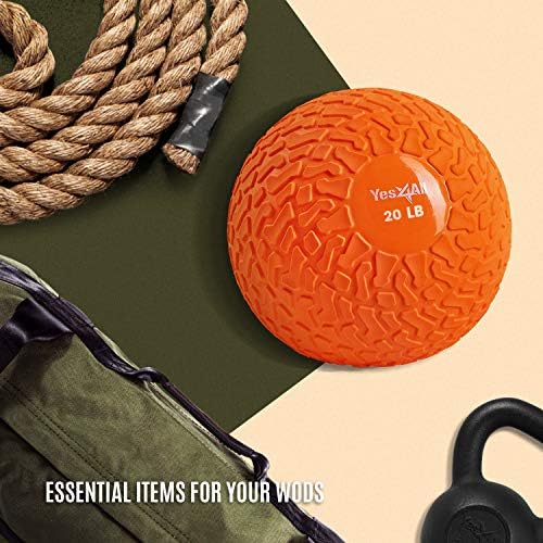 Yes4All Slam Balls, Durable PVC Sand Filled, Core Strengthening Workout Ball for Fitness Enthusiasts at Home Gym