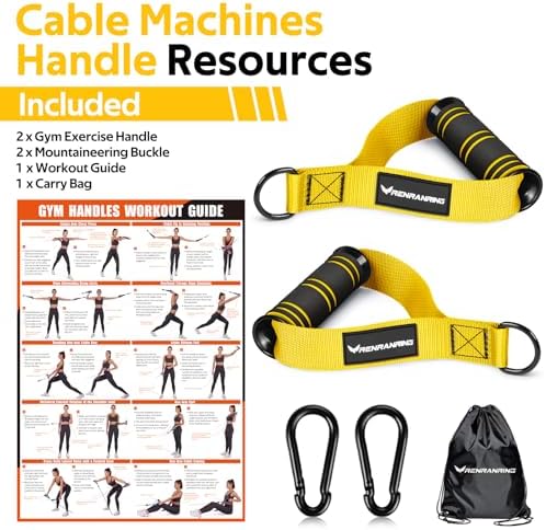 Renranring Replacement Handles for Gym Cable Machines - Strong & Durable Exercise Accessories for Home and Commercial U