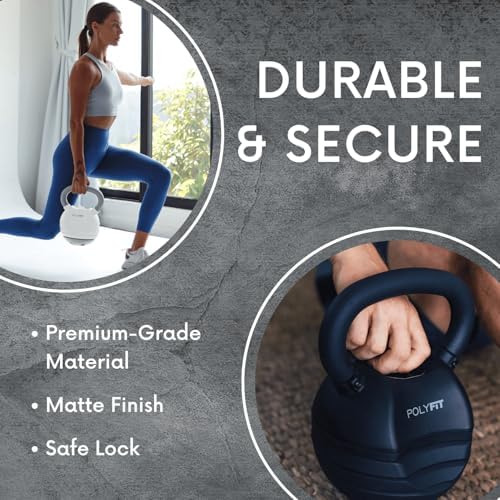 Polyfit Adjustable Kettlebell Set | Perfect for Home Gym Fitness Lovers | Versatile Weight Training Equipment | Polyfit