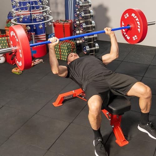 RitFit 7FT Olympic Barbell for Strength and Weightlifting Training - 2 Inch Olympic Bar for Squat, Deadlift, Bench Press