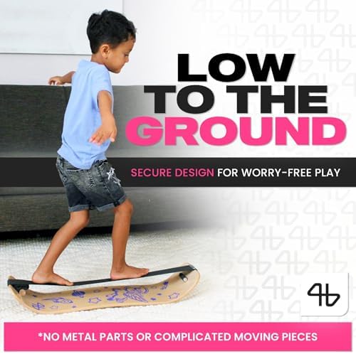 Balance Board for Kids - Wooden Wobble Board - Coordination Training - Perfect for Skateboard, Snowboard, Football, Socc