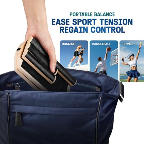 Yes4All Professional Anti-Slip Rocker Board for Leg Workout and Standing Desk Use | Yes4All 350LBS Wood Balance Board,