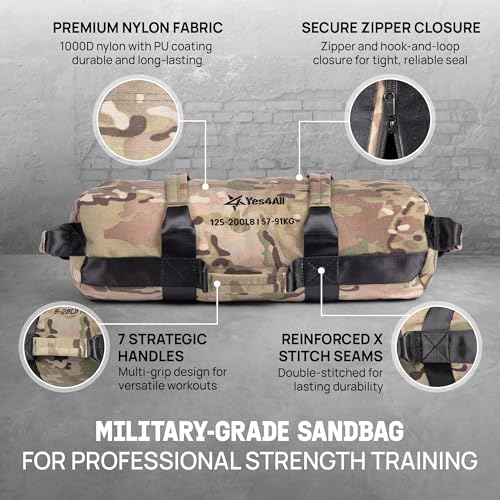 Yes4All Adjustable Sand Bags for Workout, Ideal for Home Gym and Fitness Lovers, Multiple Colors and Sizes Available (5