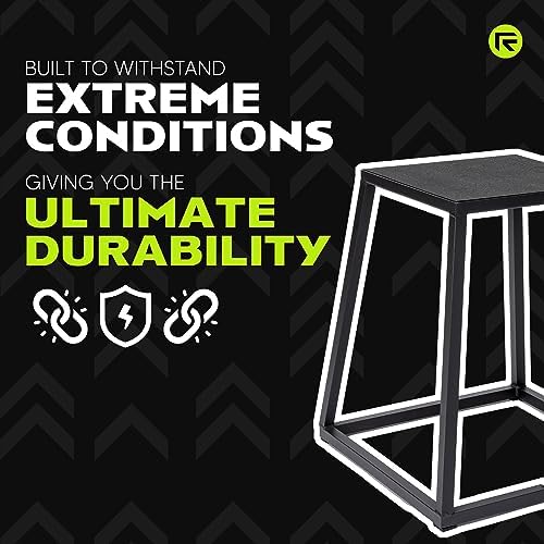 Rage Fitness Anti-Slip 12-18-24 Inch Plyo Box for Home Gym Strength Training Rage Fitness Pre-Assembled 12-18-24 Inch