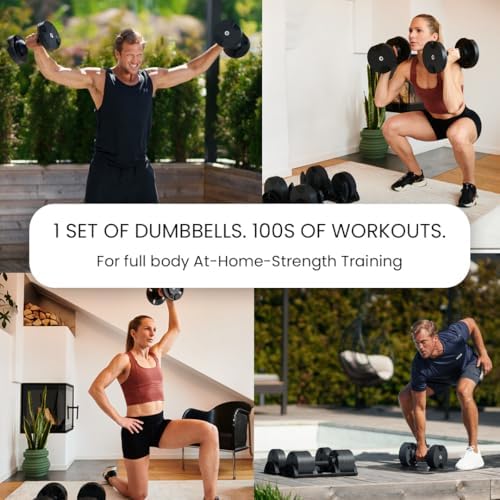 NUOBELL Adjustable Dumbbells 5-80 lbs: Versatile & Space-Saving, Perfect for Home Gym Enthusiasts & Workouts