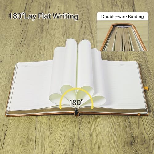 Classic Lined Writing Daily Journal for Men & Women - 360 Pages Hardcover Notebook with Vintage Sun & Moon Design, Blue