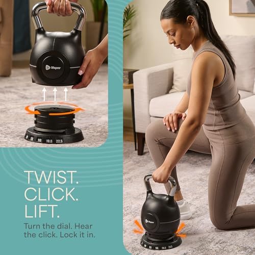 LifePro Adjustable Kettlebells – 2|5 lb Strength Training Weight Set for Full-Body Fitness Workouts LifePro Adjustable