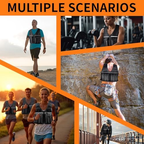 Prodigen Adjustable Weighted Vest for Weight Loss and Strength Training | Prodigen Weight Vest with 8 Removable Sandbag