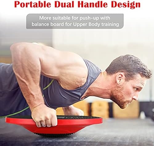 NalandaN Balance Board for Core Training Black NalandaN Wobble Board for Balance Exercises Black NalandaN Non-Skid T