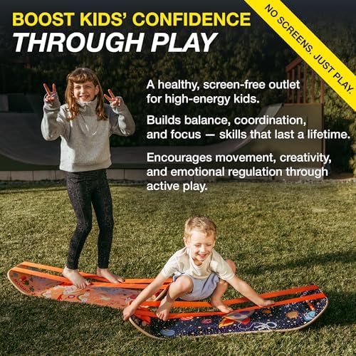 Gibbon SlackBoard Balance Board for Kids & Adults - 1 & 2 Line Options - Core Workout & Standing Desk Exercise Tool - Ho