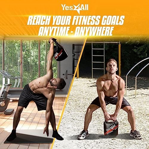 Yes4All Adjustable Sand Kettlebell for Fitness Enthusiasts - Perfect for Home Workouts and Gyms | Yes4All Heavy Duty Sa