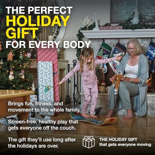 Gibbon SlackBoard Balance Board for Kids & Adults - 1 & 2 Line Options - Core Workout & Standing Desk Exercise Tool - Ho