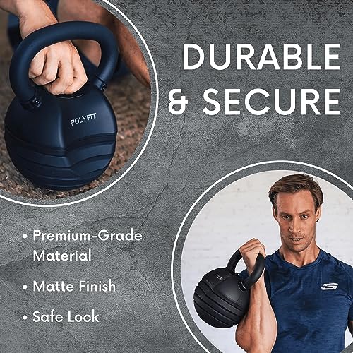 Polyfit Adjustable Kettlebell Set | Perfect for Home Gym Fitness Lovers | Versatile Weight Training Equipment | Polyfit
