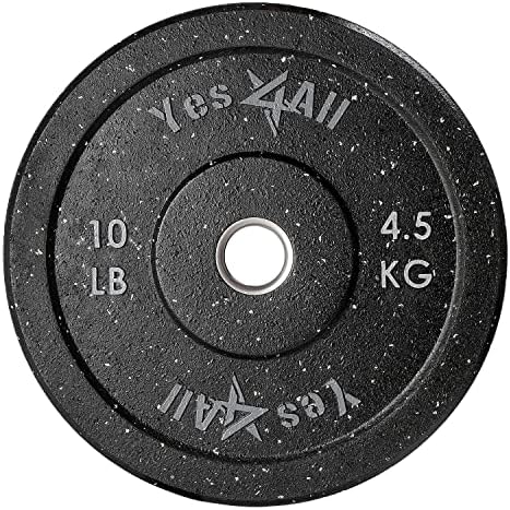 Yes4All 2" Bumper Plate for Weightlifting and StrengthTraining - Less Impact, Absorb Bounce & Shock, Multiple Options