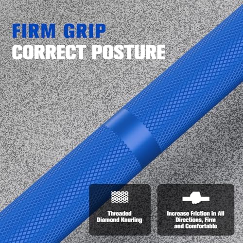 RitFit 7FT Olympic Barbell for Strength and Weightlifting Training - 2 Inch Olympic Bar for Squat, Deadlift, Bench Press