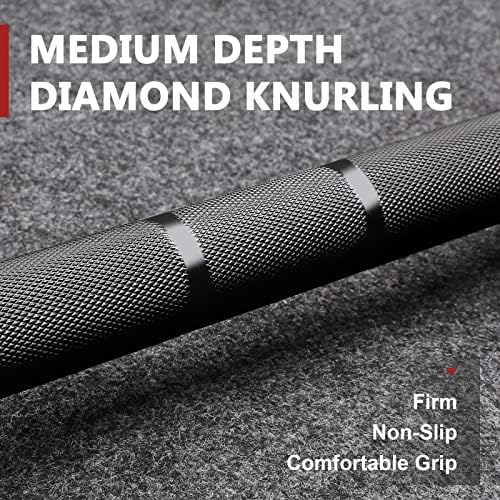 LIONSCOOL Olympic Barbell 7FT for Weightlifting and Powerlifting - 1500lbs Capacity - Strength Training for Squats, Dead