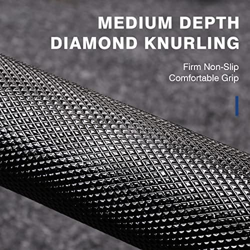 LIONSCOOL Olympic Barbell 7FT for Weightlifting and Powerlifting - 1500lbs Capacity - Strength Training for Squats, Dead