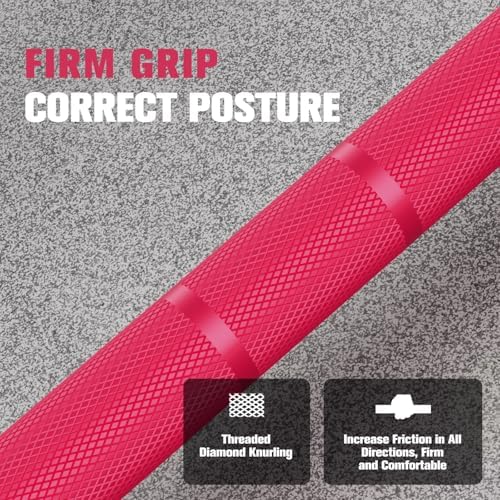 RitFit 7FT Olympic Barbell for Strength and Weightlifting Training - 2 Inch Olympic Bar for Squat, Deadlift, Bench Press