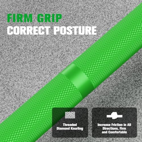 RitFit 7FT Olympic Barbell for Strength and Weightlifting Training - 2 Inch Olympic Bar for Squat, Deadlift, Bench Press