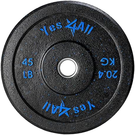 Yes4All 2" Bumper Plate for Weightlifting and StrengthTraining - Less Impact, Absorb Bounce & Shock, Multiple Options