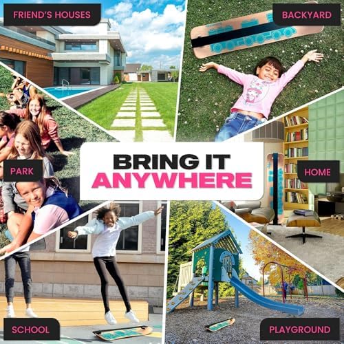 Balance Board for Kids - Wooden Wobble Board - Coordination Training - Perfect for Skateboard, Snowboard, Football, Socc