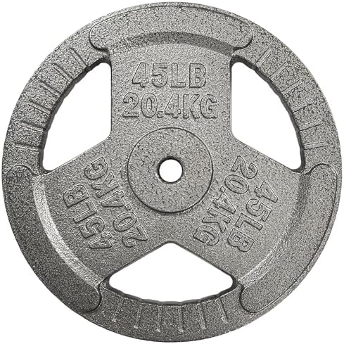 Fitvids 1-Inch Cast Iron Weight Plate for Strength Training & Weightlifting - Multiple Sizes