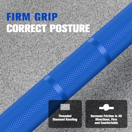 RitFit 7FT Olympic Barbell for Strength and Weightlifting Training - 2 Inch Olympic Bar for Squat, Deadlift, Bench Press