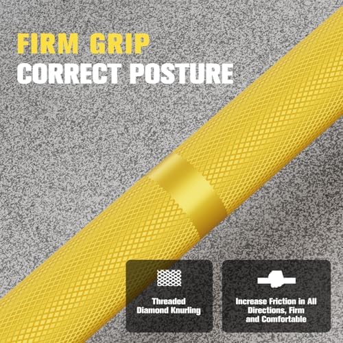 RitFit 7FT Olympic Barbell for Strength and Weightlifting Training - 2 Inch Olympic Bar for Squat, Deadlift, Bench Press