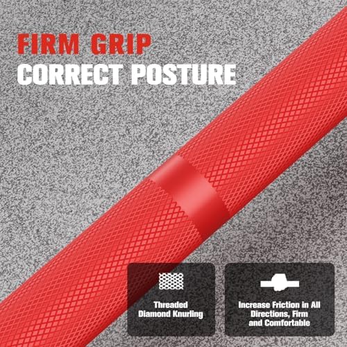 RitFit 7FT Olympic Barbell for Strength and Weightlifting Training - 2 Inch Olympic Bar for Squat, Deadlift, Bench Press