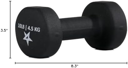 Yes4All Neoprene Coated Dumbbell Hand Weights - Multiple Weight Options for Home Workouts | Yes4All Anti-Slip Neoprene