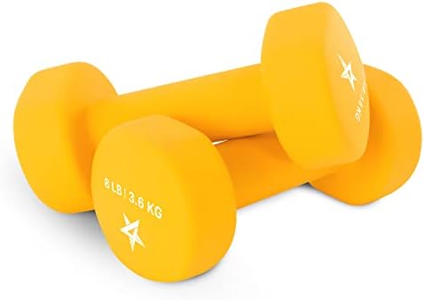 Yes4All Neoprene Coated Dumbbell Hand Weights - Multiple Weight Options for Home Workouts | Yes4All Anti-Slip Neoprene