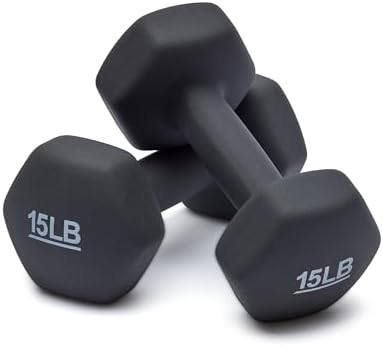 Amazon Basics Neoprene Dumbbell Hand Weights for Home Workout and Fitness Enthusiasts | Amazon Basics Neoprene Dumbbell