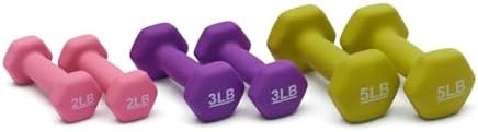 Amazon Basics Neoprene Dumbbell Hand Weights for Home Workout and Fitness Enthusiasts | Amazon Basics Neoprene Dumbbell
