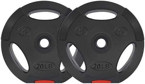Fitvids Vinyl Standard 1-Inch Plate Weight Plate Set for Strength Training and Weightlifting Users Looking for Reliable