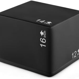 Goplus Plyo Box HIIT Training Equipment Home Gym No Assembly Required Non-Slip PU Cover Easy Clean Design High Density F