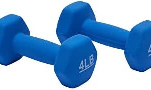 Amazon Basics Neoprene Dumbbell Hand Weights for Home Workout and Fitness Enthusiasts | Amazon Basics Neoprene Dumbbell