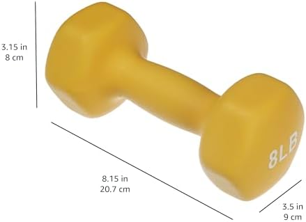 Amazon Basics Neoprene Dumbbell Hand Weights for Home Workout and Fitness Enthusiasts | Amazon Basics Neoprene Dumbbell
