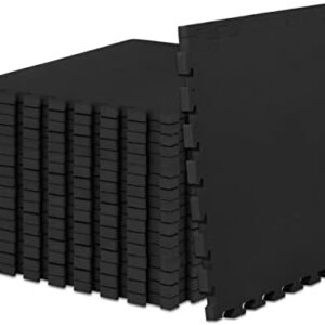 ProsourceFit Extra Thick Puzzle Exercise Mat 1", EVA Foam Interlocking Tiles for Protective, Cushioned Workout Flooring,