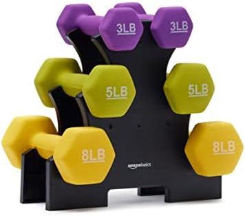 Amazon Basics Neoprene Dumbbell Hand Weights for Home Workout and Fitness Enthusiasts | Amazon Basics Neoprene Dumbbell