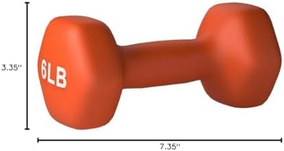 Amazon Basics Neoprene Dumbbell Hand Weights for Home Workout and Fitness Enthusiasts | Amazon Basics Neoprene Dumbbell