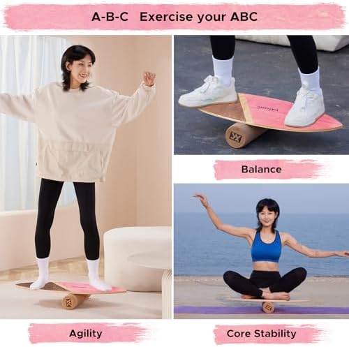 XCMAN Surf Balance Board Trainer for Adults and Kids - Non Slip Surface|Balance Board for Surfing,Snowboarding,Skateboar